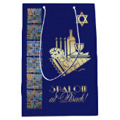 Happy Passover. Seder Table Pictogram Medium Cadeauzakje (Voorkant)