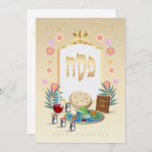 Happy Passover Spring Pesach Seder Feestdagenkaart (Voorkant / Achterkant)