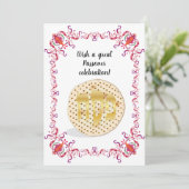 Happy Passover Spring Pesach Seder Feestdagenkaart (Staand voorkant)
