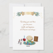 Happy Passover Spring Pesach Seder Feestdagenkaart (Achterkant)