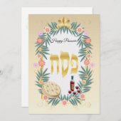 Happy Passover Spring Pesach Seder Feestdagenkaart (Voorkant / Achterkant)