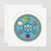 Happy Passover Spring Pesach Seder Feestdagenkaart (Voorkant / Achterkant)