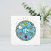 Happy Passover Spring Pesach Seder Feestdagenkaart (Staand voorkant)