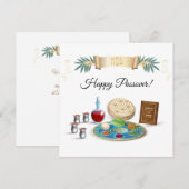 Happy Passover Spring Pesach Seder Feestdagenkaart (Voorkant / Achterkant)