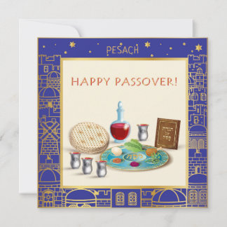 Happy Passover Spring Pesach Seder Feestdagenkaart