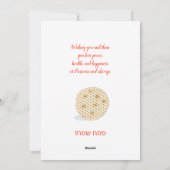 Happy Passover Spring Pesach Seder Feestdagenkaart (Achterkant)