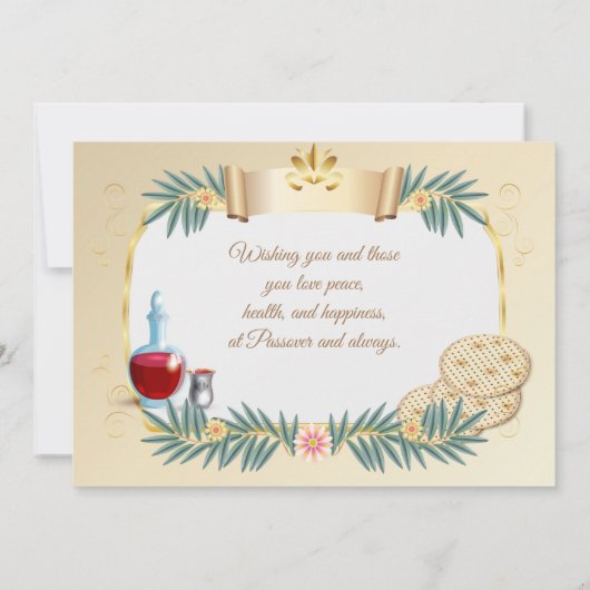 Happy Passover Spring Pesach Seder  Kaart (Achterkant)