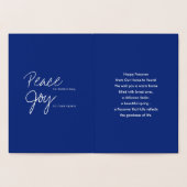 Happy Passover. Ster van David en Kiddush Folie Kaarten (Binnen)