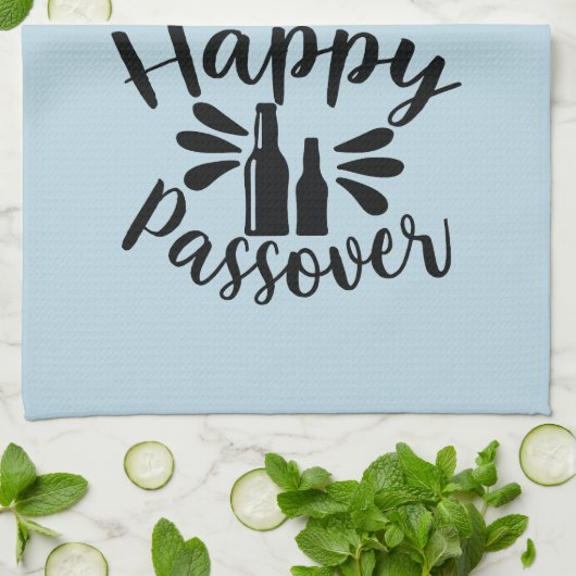 Happy Passover Theedoek (Gevouwen)