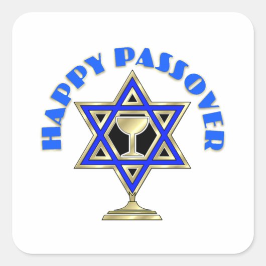 Happy Passover Vierkante Sticker (Voorkant)