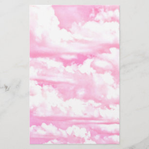 Happy Pastel roze wolken Briefpapier