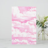 Happy Pastel roze wolken Briefpapier (Staand voorkant)