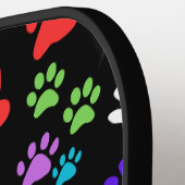 Happy Paw-afdrukken Pickleball Paddle (Links Detail)