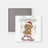 Happy Paw-lidays Christmas Cockapoo Magnet (Recto/Verso)