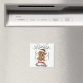 Happy Paw-lidays Christmas Cockapoo Magnet Magneet (Insitu (Vaatwasser))