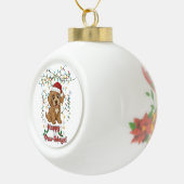 Happy Paw-lidays Snowflake Framed Ornament (Rechts)