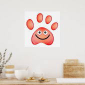 Happy Paw Poster (Keuken)