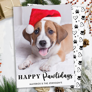 Happy Pawholidays Gepersonaliseerde Schattigee Pet Notitiekaartje