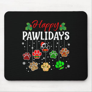 Happy Pawholidays Grappige Kersthond Paw Xmas Hond Muismat