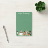 Happy Pawholidays Honden Rood Groen Post-it® Notes (Kantoor)