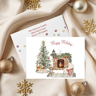 Happy Pawholidays Hondenontwerp - Cavapoo Feestdagen Kaart