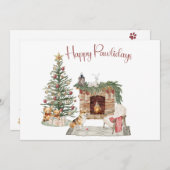 Happy Pawholidays Hondenontwerp - Corgi Feestdagenkaart (Voorkant / Achterkant)