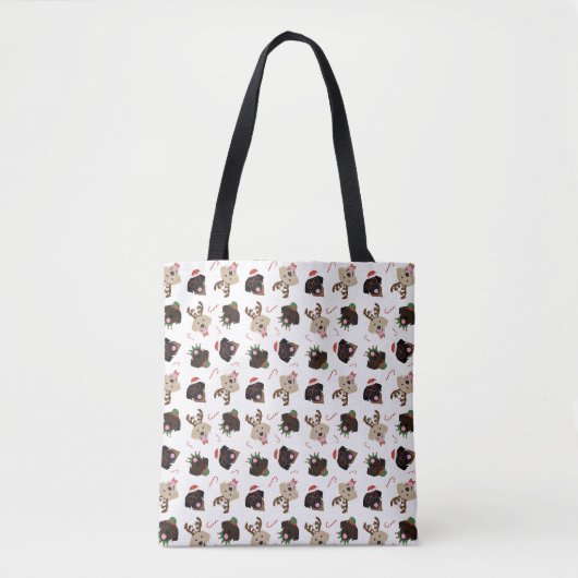Happy Pawholidays Labrador Retriever Honden Draagtas (Voorkant)