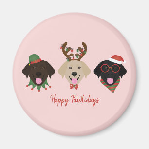 Happy Pawholidays Labrador Retriever Honden Magneet