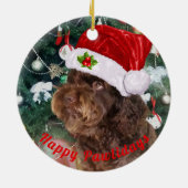 Happy Pawlidays Ceramic Ornament (Achterkant)