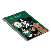 Happy Pawlidays Cute Kerstmis Notitieboek (Rechterzijde)