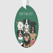 Happy Pawlidays Cute Kerstmis Ornament (voorkant)