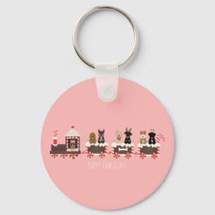 Happy Pawlidays Dog kerstvakantietrein Sleutelhanger