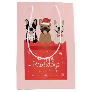 Happy Pawlidays Franse Bulldogs Medium Cadeauzakje