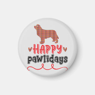 Happy Pawlidays Funny Word Pun Magneet