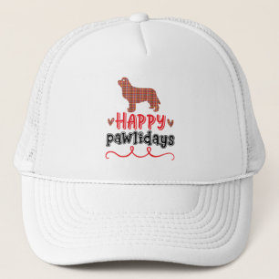 Happy Pawlidays   Funny Word Pun Trucker Pet