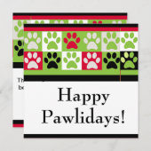 Happy Pawlidays-kaart (Voorkant / Achterkant)