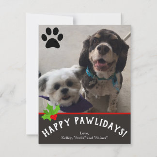 Happy Pawlidays Pet Photo met kerstkaart