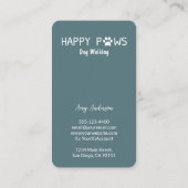 Happy Paws Chien marche / Carte de visite assis (Dos)