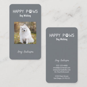 Happy Paws Chien marche / Carte de visite assis
