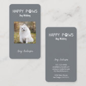 Happy Paws Hond Wandelen / Zittend Visitekaartje (Voorkant / Achterkant)