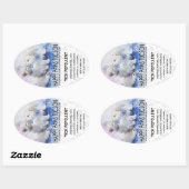 Happy Paws Oval Ovale Sticker (Vel)