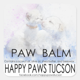 Happy Paws Square Vierkante Sticker