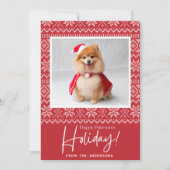 Happy Pawsome Vakantie Hond Foto Kerst Kaarten (Voorkant)