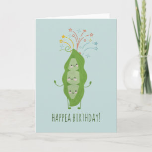 Happy Pea Pod Custom Message Kaart