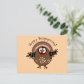 Happy PengsGiving Turkey Feestdagenkaart (Staand voorkant)