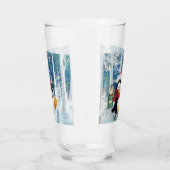 Happy Penguin Christmas Glass Glas (Links)