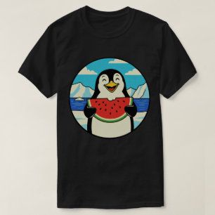 Happy Penguin Eten Watermeloen - Zomer Vibes T-shirt