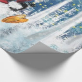 Happy Penguin - Kerstmis Cadeaupapier (Hoek)