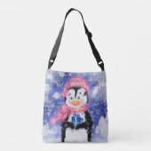 Happy Penguin - Kerstmis - Crossbody Tas (Achterkant)