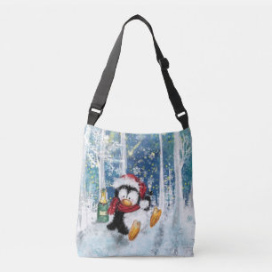 Happy Penguin - Kerstmis Crossbody Tas
